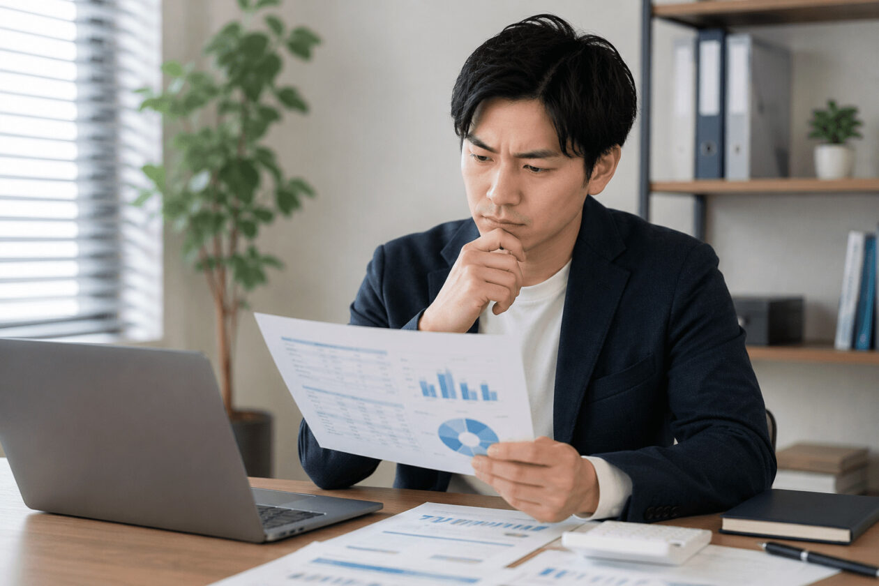 SEO会社の提案内容や見積もりを比較検討している担当者
